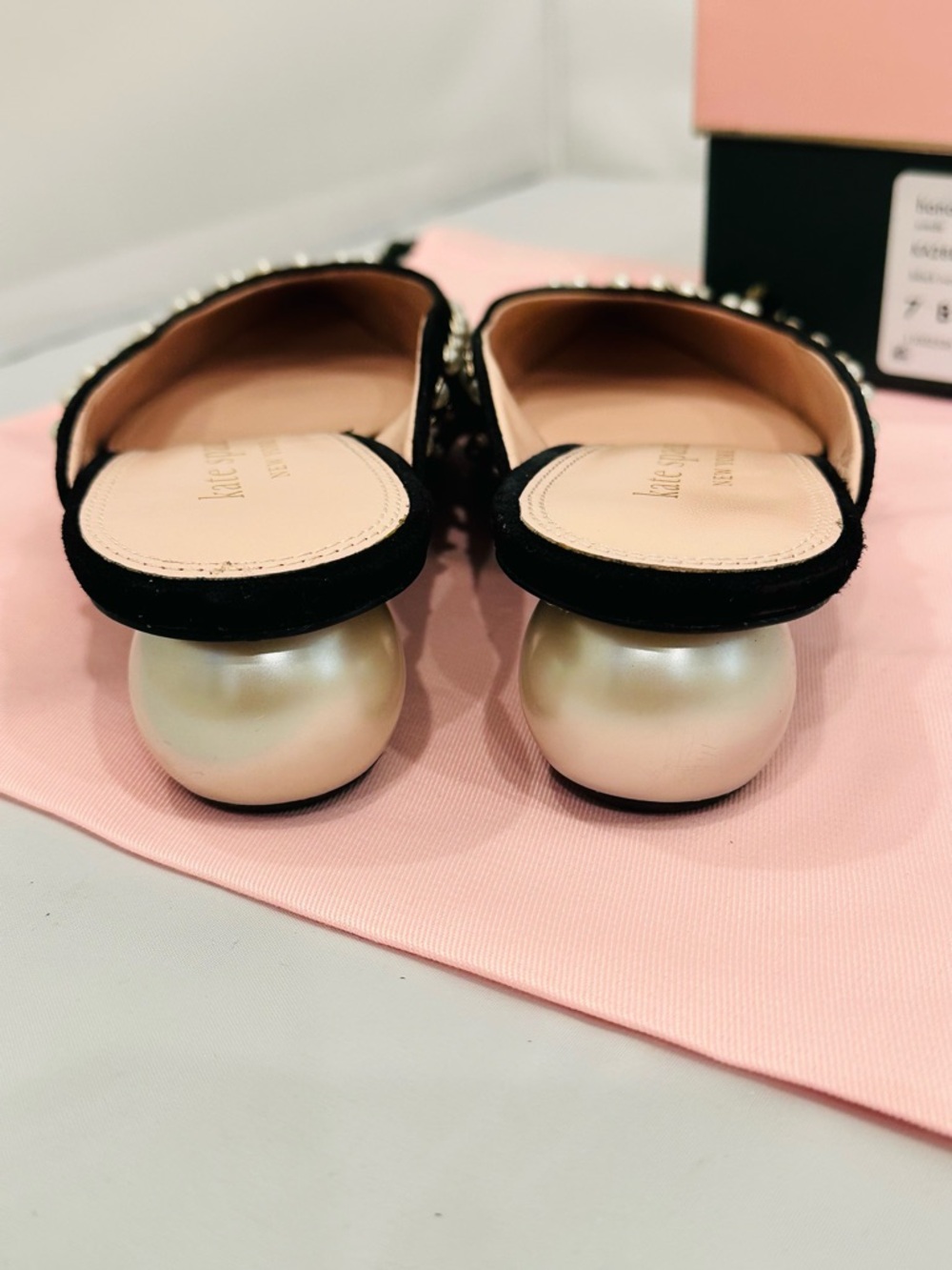 kate spade Black Pearl-Embellished Mules - Picture 3 of 6